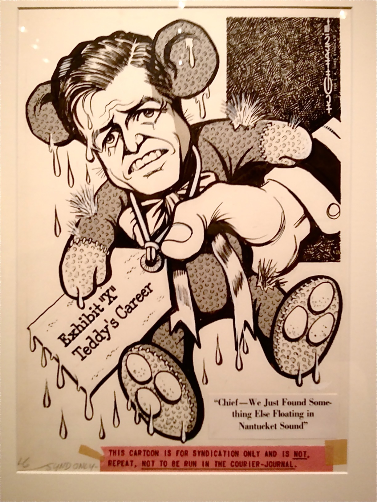 A Hugh Haynie cartoon banned by the Courier-Journal publisher in 1969