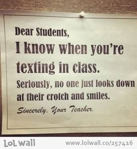 texting teacher