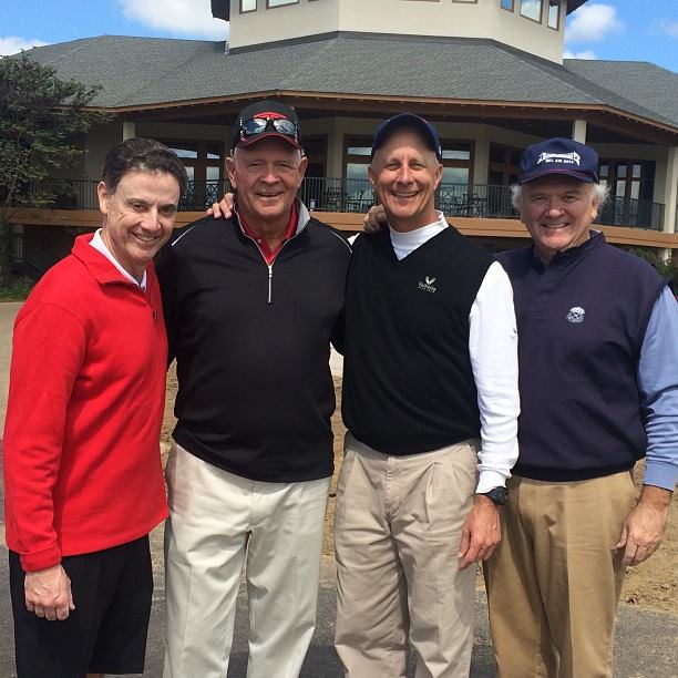 Rick Pitino, Ron Carmicle, Terry Meiners, and Brent Rice at Valhalla Golf Club, September 2014