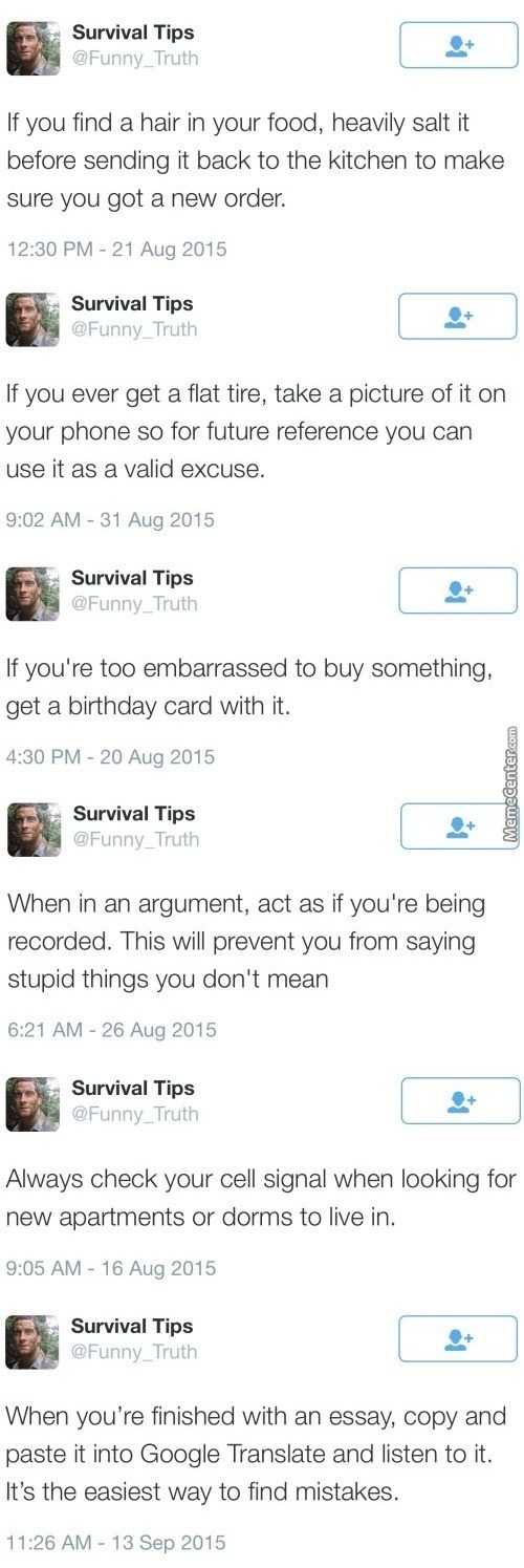 survival tips