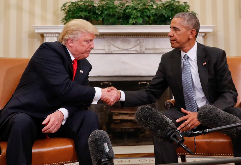 trump obama handshake Nov 2016